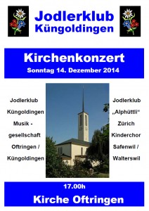 Flyer Kirchenkonzert 2014 Oftringen